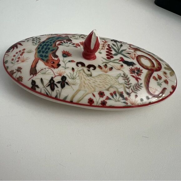 ANTHROPOLOGIE House of Hackney Trematonia Teapot Lion Menagerie Stoneware FLAW - Picture 11 of 12